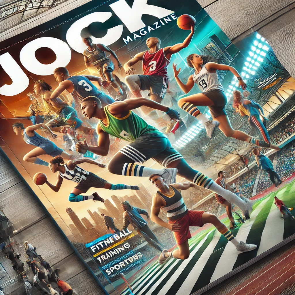 Jock Magazine cover showcasing athletes, fitness, and sports culture.