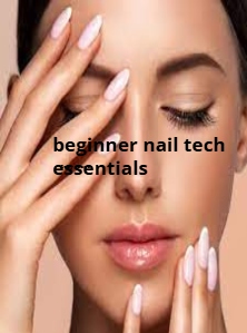 A beginner nail tech setup showcasing essential tools like a UV lamp, nail drill, and polishes.